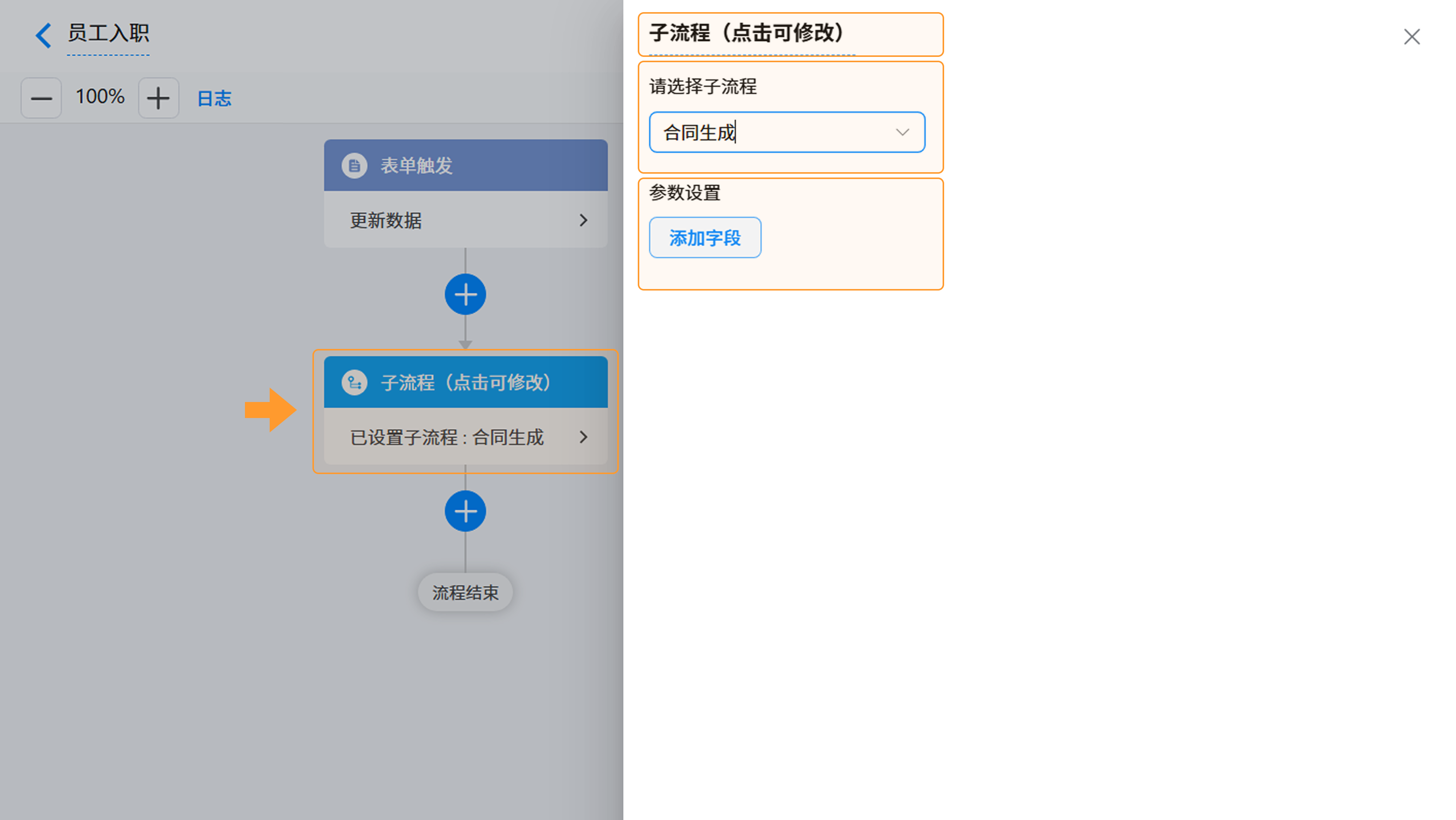 演示图片:子流程节点说明图片