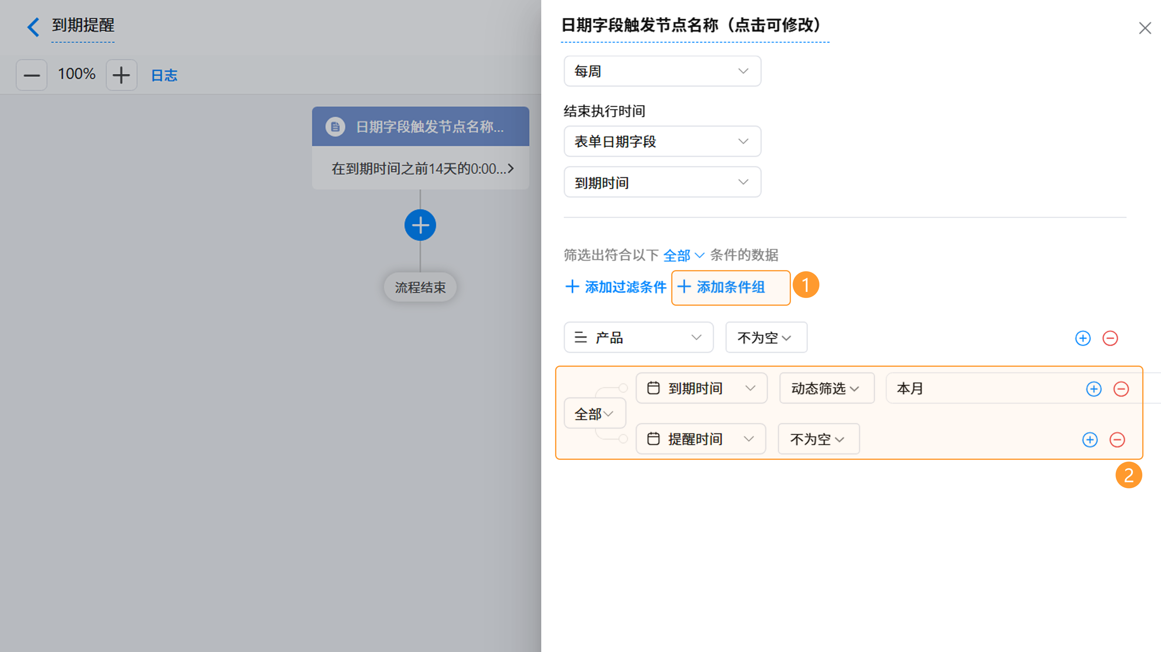 条件组